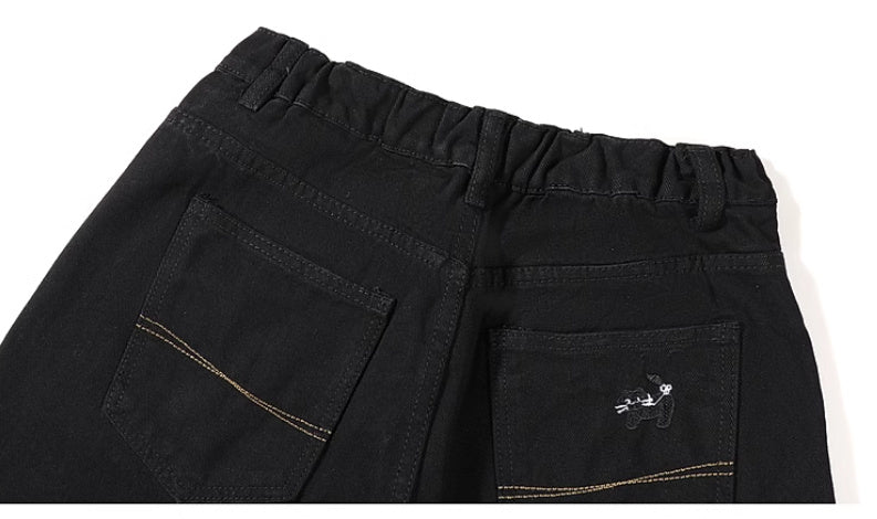 Worn Looking Washed-out Denim Shorts For Men And Women