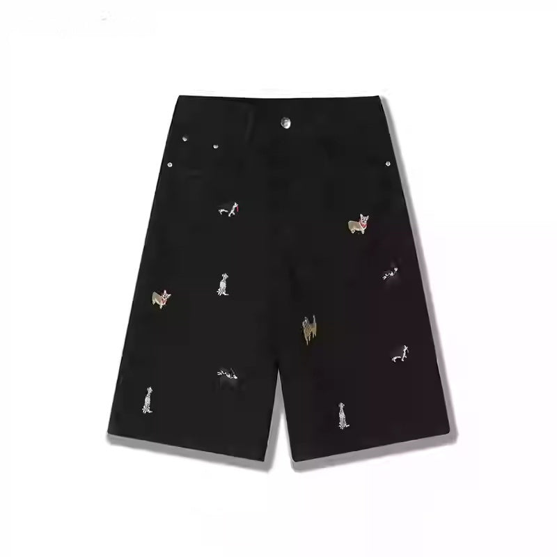 Worn Looking Washed-out Denim Shorts For Men And Women