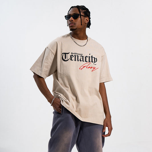 Fashion Brand Hip Hop Short Sleeve Street Men's  Loose T-shirt