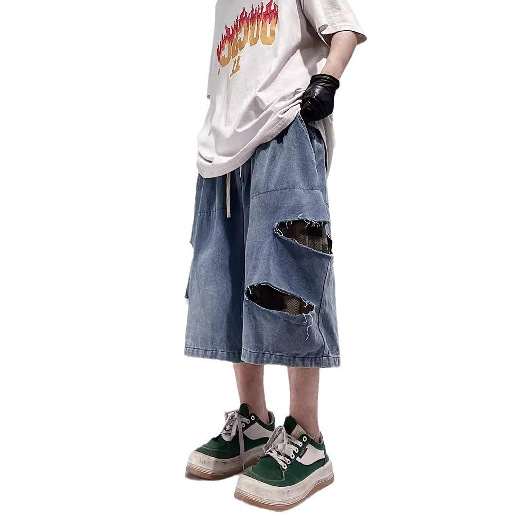 Loose Plus Size Retro Straight Shorts Men