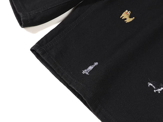 Worn Looking Washed-out Denim Shorts For Men And Women