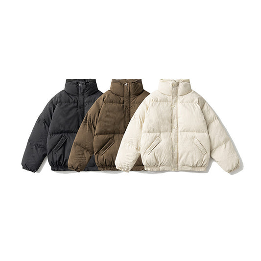 Collar Japanese-style Retro Cotton-padded Jacket For Men