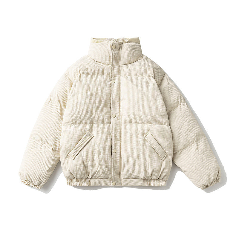 Collar Japanese-style Retro Cotton-padded Jacket For Men