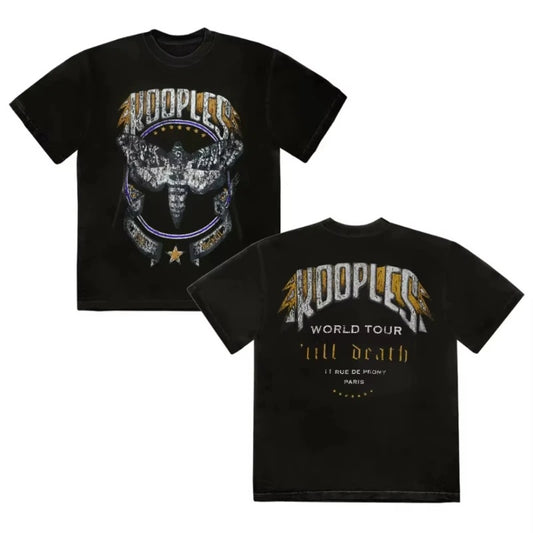 Printed Cotton Short-sleeved Men's T-shirt Top