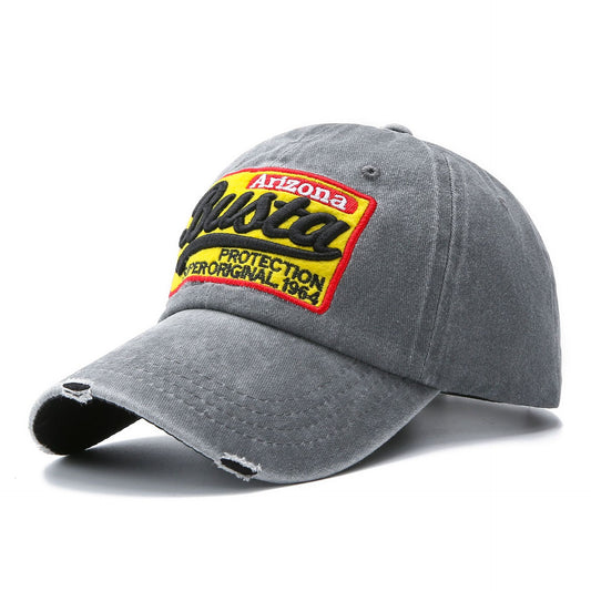 Washed Baseball Cap Patch Letters Hat