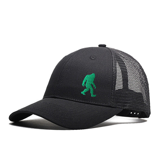 Pure Cotton Six Pieces Mesh Cap Black