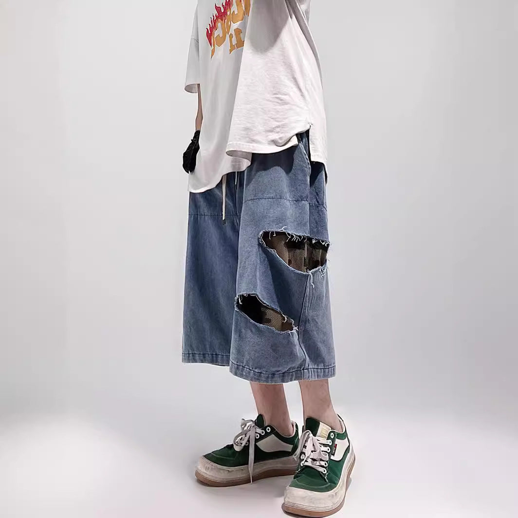 Loose Plus Size Retro Straight Shorts Men