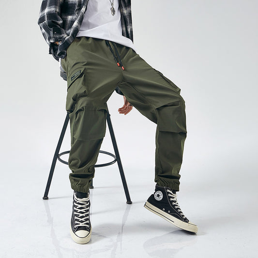 Japanese Trendy Brand Men's Casual Pants Multi-pocket